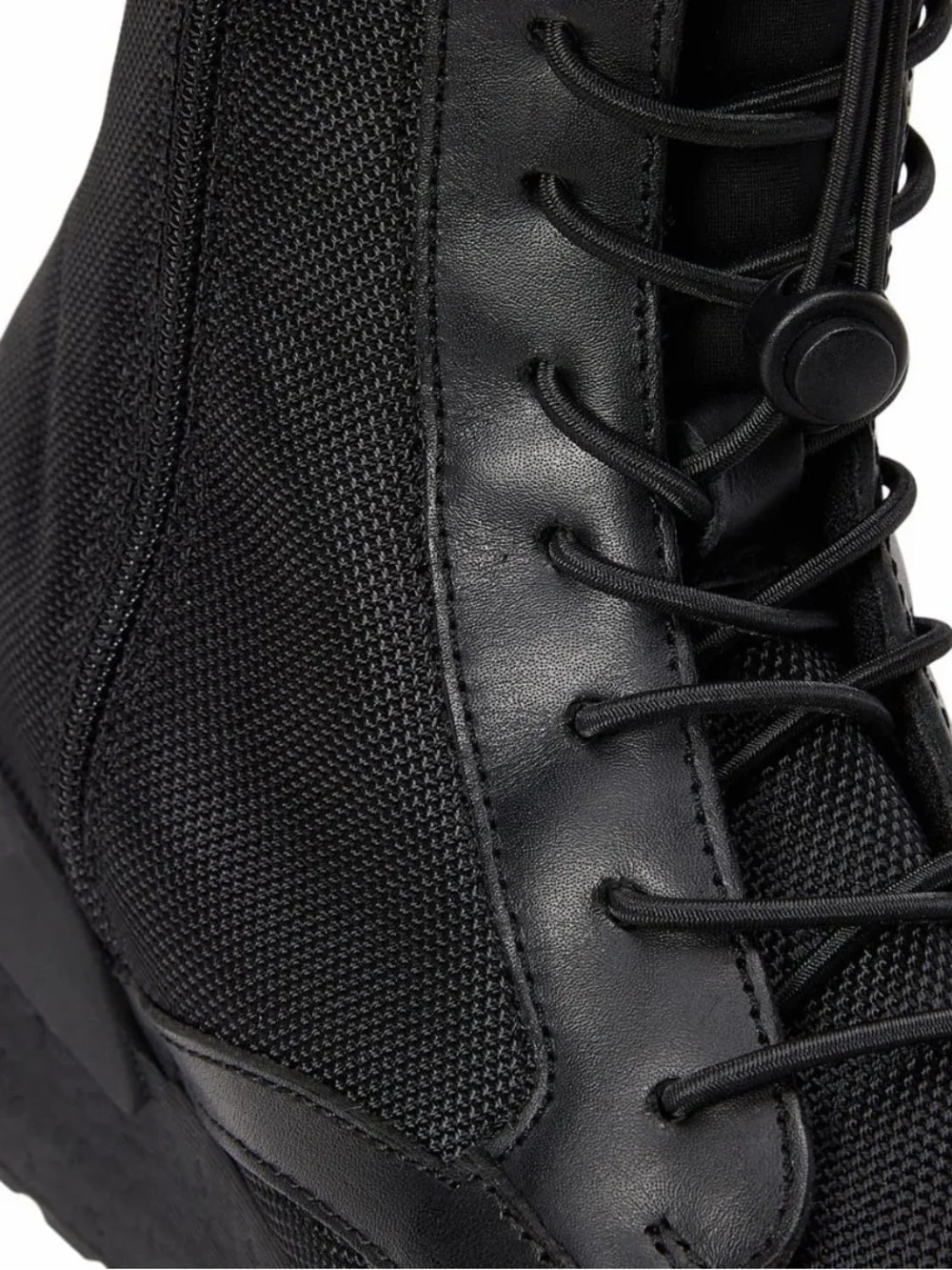NWOT Men Kenneth Cole Black Tactical Lace-Up Boots